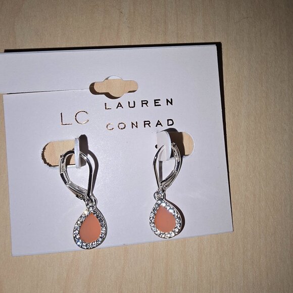Lauren Conrad Dangle Earrings Silvertone - Picture 5 of 6